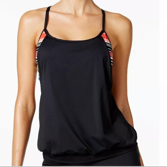 layered tankini swim top